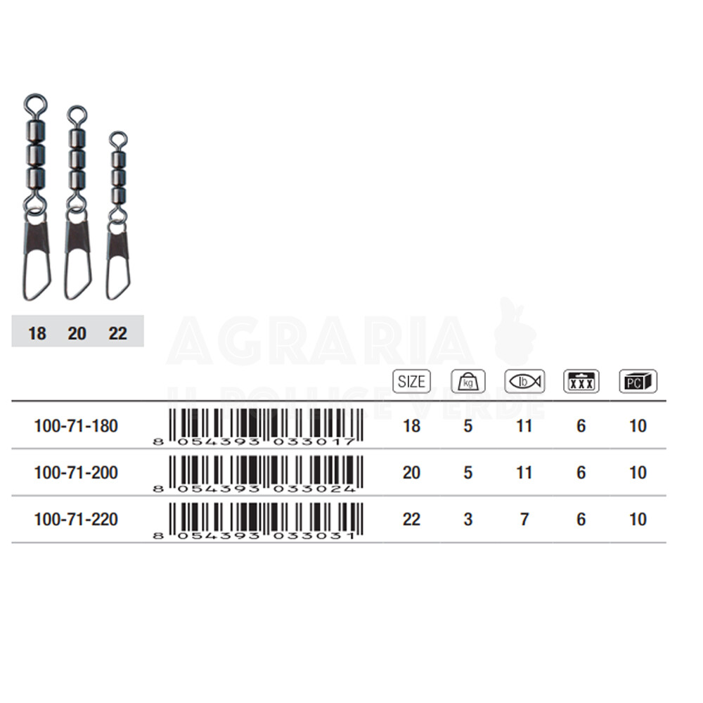 Girella Con Moschettone Tripla Hs3 Trabucco